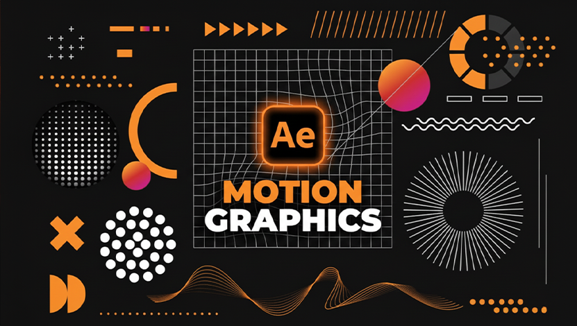 A designer working on motion graphics on a computer